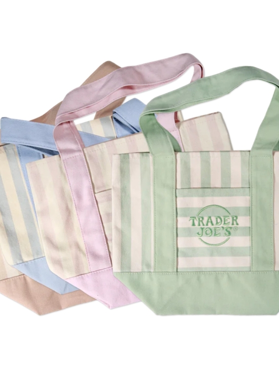 Trader Joe'S Handbags - Striped Mini Canvas Tote Bag